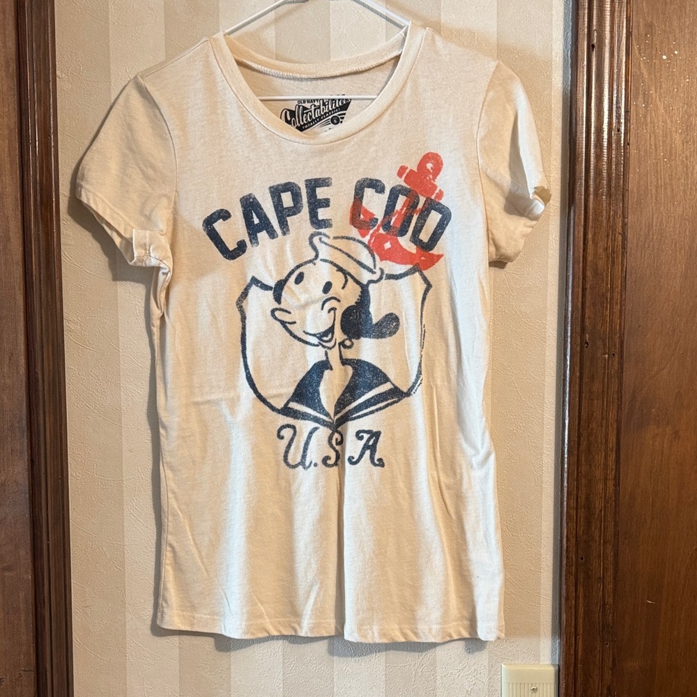Old Navy Cream Olive Oyl Cape Cod Graphic Tee